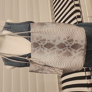 Elegant Snake Print Tote Bag